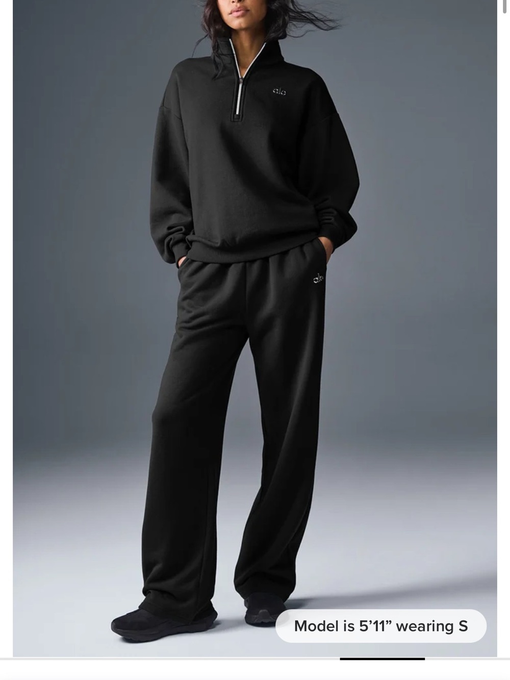 ALO Yoga Black Accolade Quarter Zip